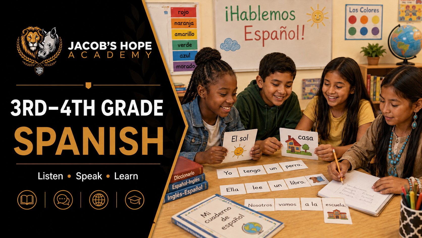 JHA | 3rd – 4th Grade | Spanish